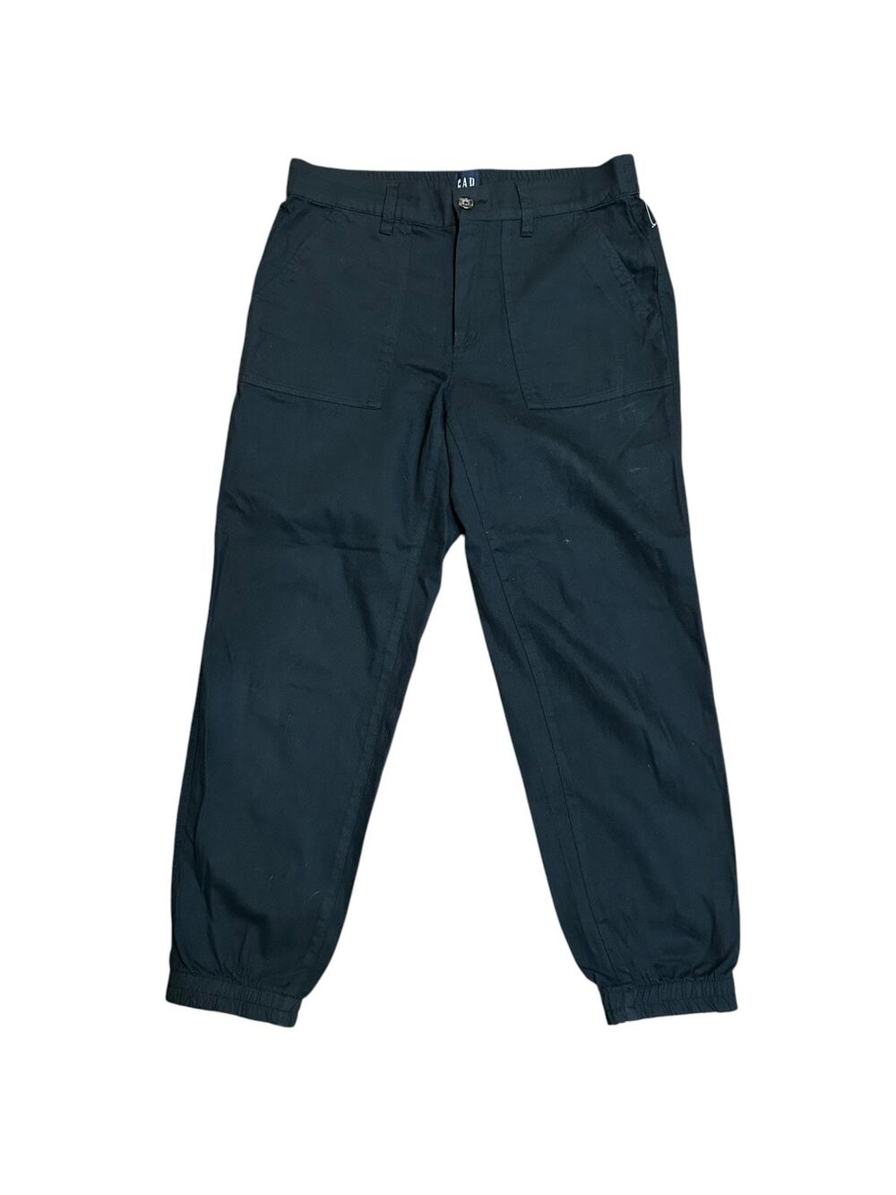 Gap Navy Blue Twill Jogger Pants Button Waist Size Medium